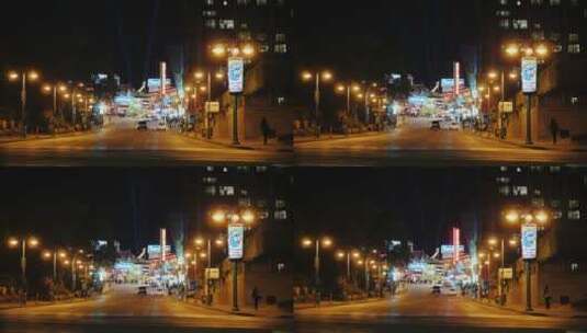 城市夜晚的道路高清在线视频素材下载