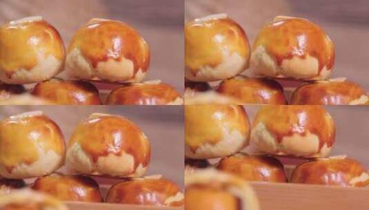 年糕芝心月饼蛋黄酥高清在线视频素材下载