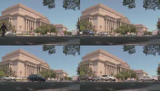 华盛顿特区的国家档案馆大楼高清在线视频素材下载