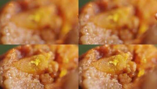 糯米肉粽烧肉粽子高清在线视频素材下载