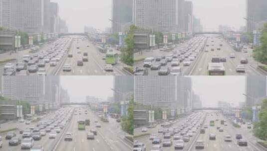 北京马路车流城市街景高清在线视频素材下载