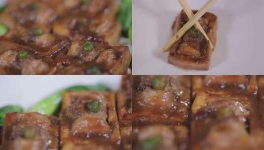 【镜头合集】中华美食鲜虾酿豆腐高清在线视频素材下载