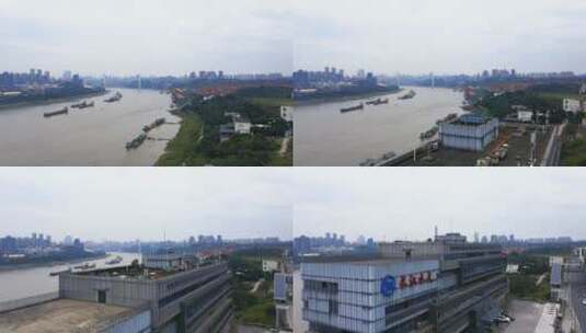 重庆江北寸滩水文实拍画面02高清在线视频素材下载