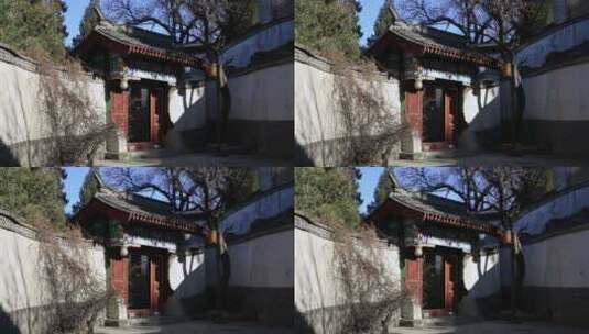 北京北海公园内的院门高清在线视频素材下载