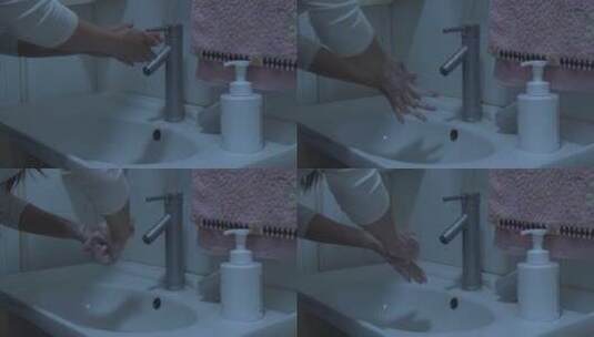 在洗漱间洗手高清在线视频素材下载