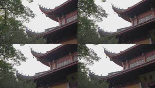 杭州千年古刹灵隐寺古建筑高清在线视频素材下载