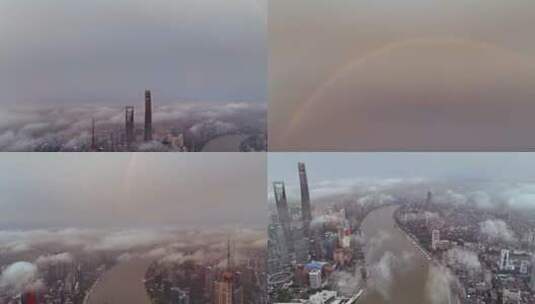 上海彩虹航拍高清在线视频素材下载