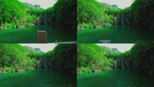 丛林中的湖泊高清在线视频素材下载