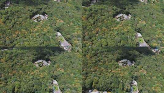 寺院视频隐藏深山的寺院巍宝山文昌宫远景高清在线视频素材下载