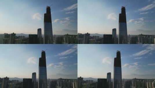重庆渝中地标建筑航拍：陆海国际中心高清在线视频素材下载