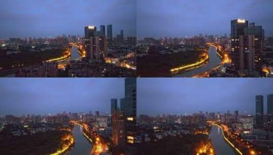 成都锦江区夜景高清在线视频素材下载