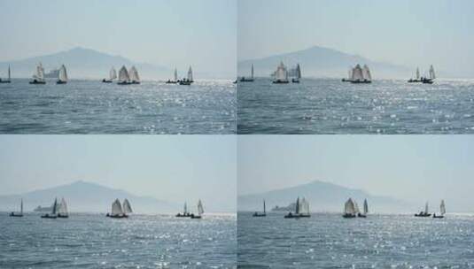 极限运动者在海上玩帆船【4K】高清在线视频素材下载