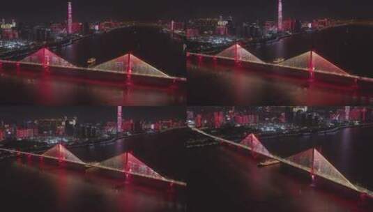 武汉城市夜景高清在线视频素材下载