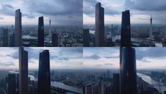 广州珠江新城国际金融中心高清在线视频素材下载