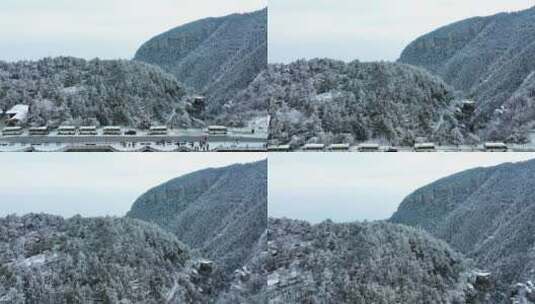 江西九江庐山风景区冬季雪景风光高清在线视频素材下载