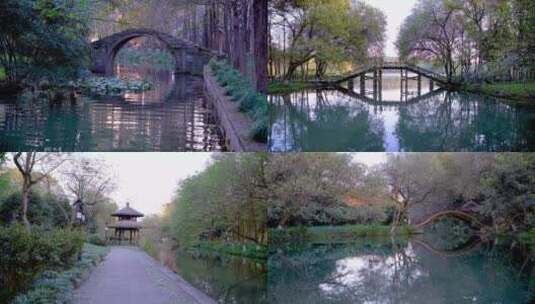 杭州西湖茅家埠江南水乡风景4K视频合集高清在线视频素材下载