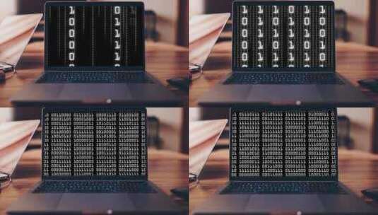 计算机乱码 二进制 骇客入侵高清在线视频素材下载