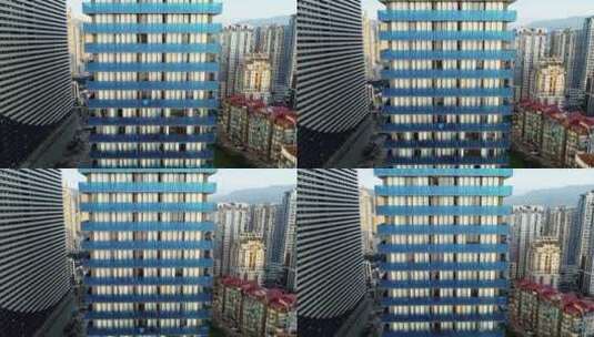 巴统最大公寓大楼高清在线视频素材下载