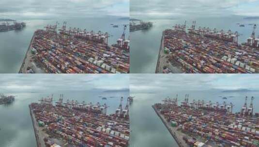 赤湾港码头航拍高清在线视频素材下载