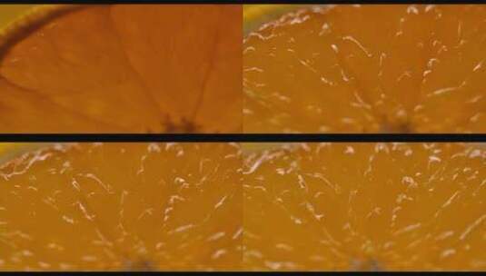西柚橘子微距闪光高清在线视频素材下载