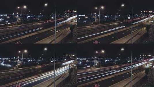 高速公路上的交通延时高清在线视频素材下载