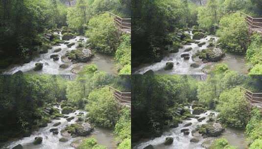 天生桥小洗水溪流高清在线视频素材下载