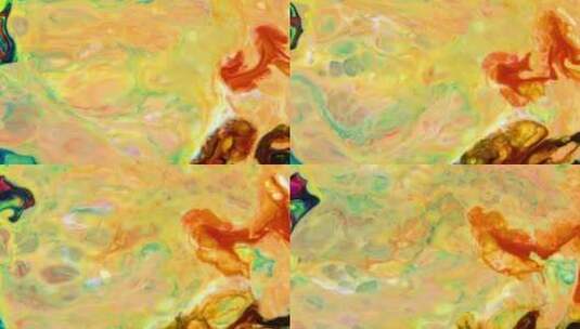 抽象彩色流体涂料背景高清在线视频素材下载