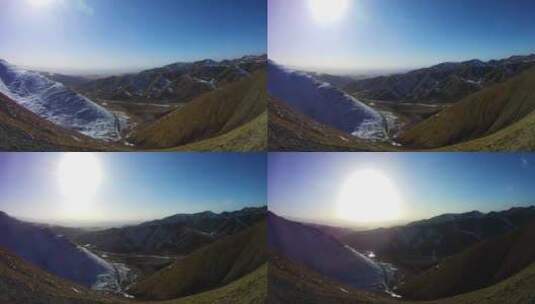 4K西藏5200雪山顶日落光影03高清在线视频素材下载