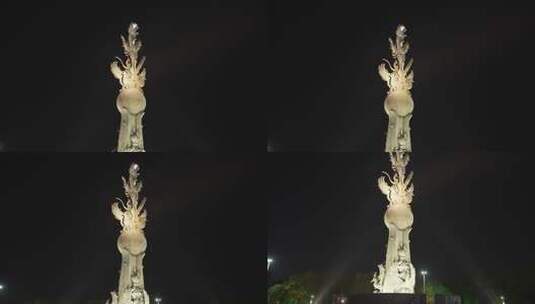 芜湖鸠兹广场雕塑高清在线视频素材下载