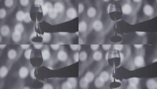 酒杯和手的阴影高清在线视频素材下载