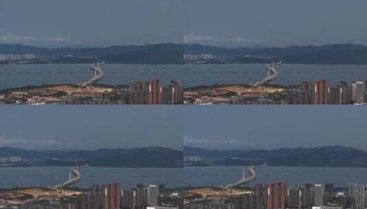 4K深圳湾大桥航拍高清在线视频素材下载