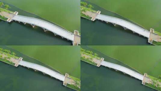 南宁 航拍 南湖公园 拱桥高清在线视频素材下载