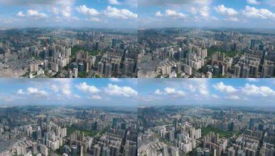 天河珠江公园建筑群航拍高清在线视频素材下载
