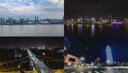 杭州萧山夜景高清在线视频素材下载