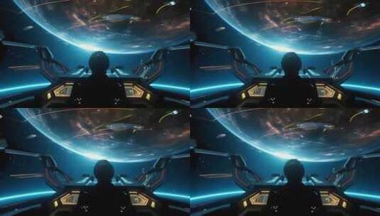 4k时空穿梭宇宙飞船驾驶创意素材（非真实）高清在线视频素材下载