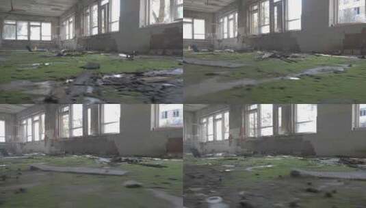 切尔诺贝利荒废的建筑物高清在线视频素材下载