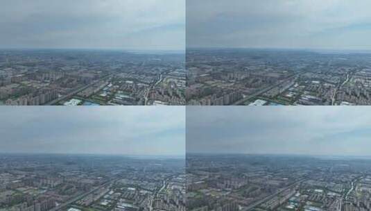4K高空航拍昆山城市建筑风光高清在线视频素材下载