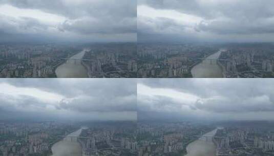 重庆嘉陵江两岸城市全景高清在线视频素材下载