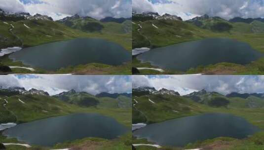 位于Little St Bernard Pass的Lake Verney，意大利高清在线视频素材下载