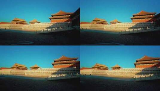 北京故宫紫禁城太和殿中和殿保和殿三大殿高清在线视频素材下载