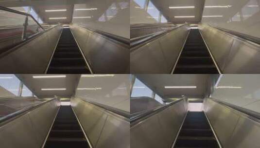 地铁扶梯上行出站高清在线视频素材下载