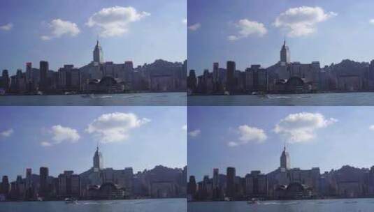 香港维多利亚港风景海滨城市建筑大海风光高清在线视频素材下载