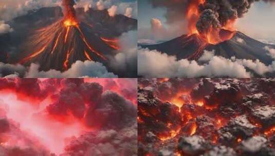 火山 火山爆发 火山喷发 岩浆高清在线视频素材下载