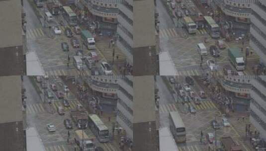 雨中香港街景高清在线视频素材下载