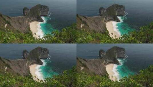 HDR印尼佩尼达岛精灵坠崖海滨自然风光高清在线视频素材下载