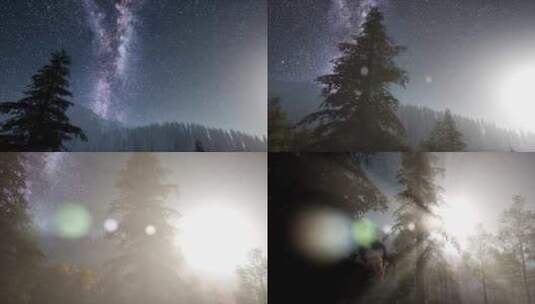 银河星空背景高清在线视频素材下载