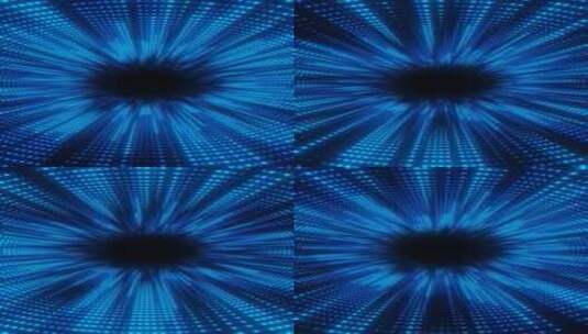 垂直视频抽象蓝色霓虹灯数字线条隧道走马灯高清在线视频素材下载