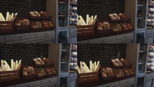 面包店的什锦面包展示高清在线视频素材下载