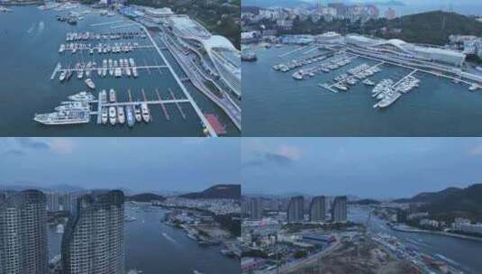 海南三亚国际游艇中心高清在线视频素材下载
