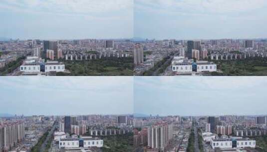 广州新塘镇远景航拍高清在线视频素材下载